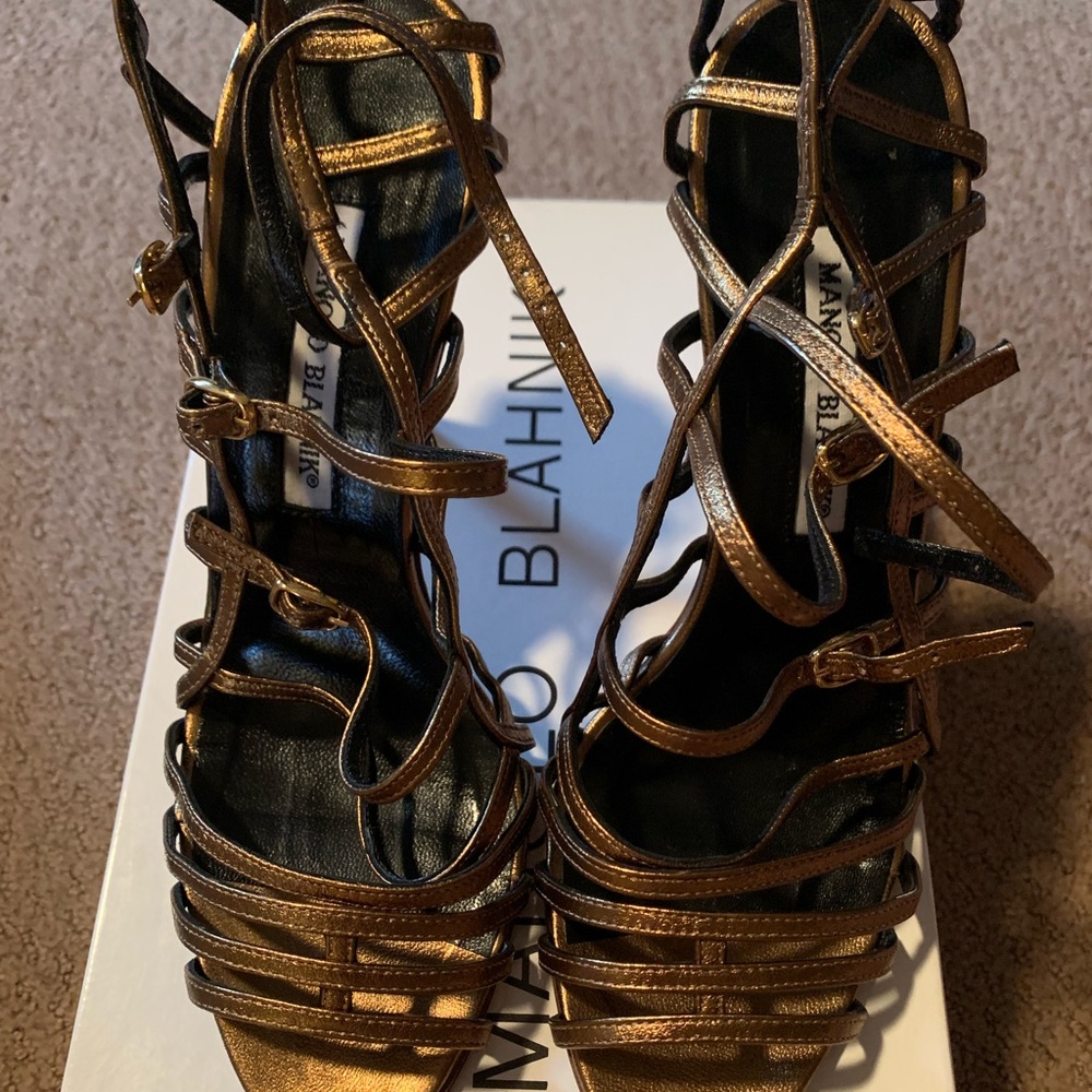 Manolo Blahnik strappy heels!